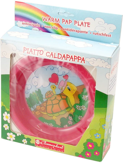 PIATTO BABY CALDAPPAPPA BICOLORE DECORATO - antiscivolo - FER 326438 PZ 1