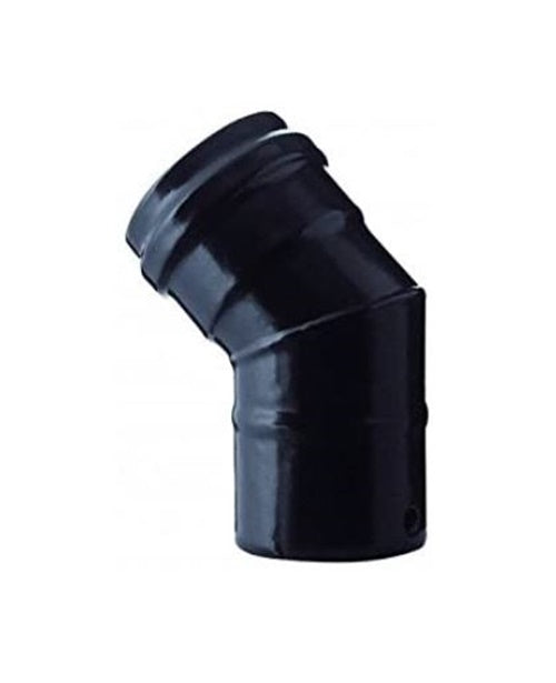 GOMITO STUFA PELLET A 45° NERO OPACO PESANTE MM.1,2 ø cm.10 - FER 244626