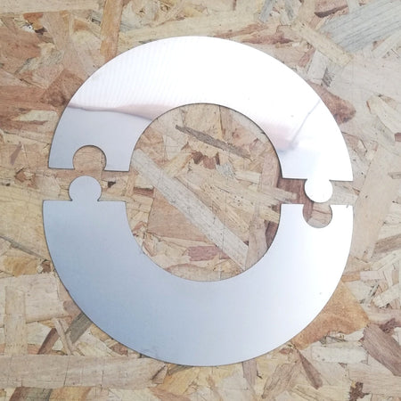 Semi rosone placca circolare inox spessore 5 decimi AISI 304