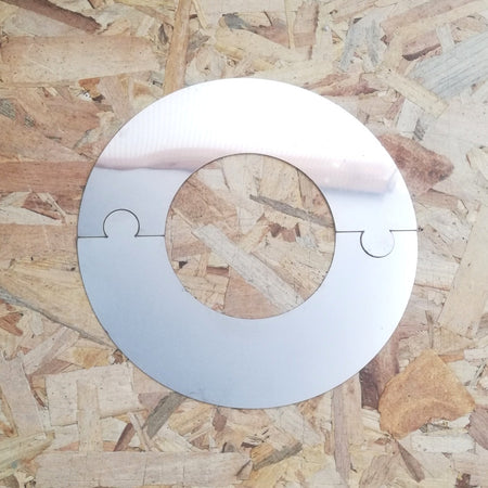 Semi rosone placca circolare inox spessore 5 decimi AISI 304