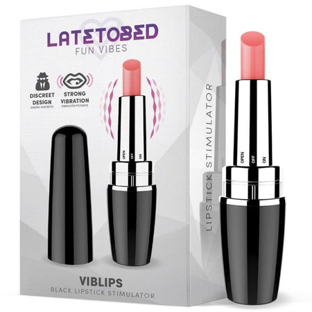 Vibratore rossetto LATETOBED VIBLIPS LIPSTICK STIMULATOR NERO