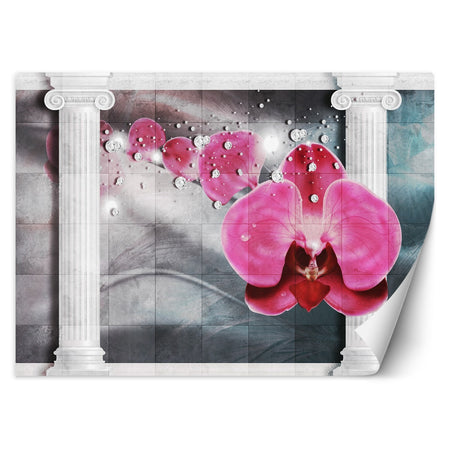 Carta Da Parati, Fiori Orchidea 3D Colonne