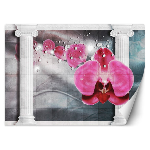 Carta Da Parati, Fiori Orchidea 3D Colonne