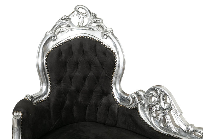 Biscottini Biscottini Poltrona Paolina Luigi XVI Faggio Intagliato Foglia Argento 76x155x98