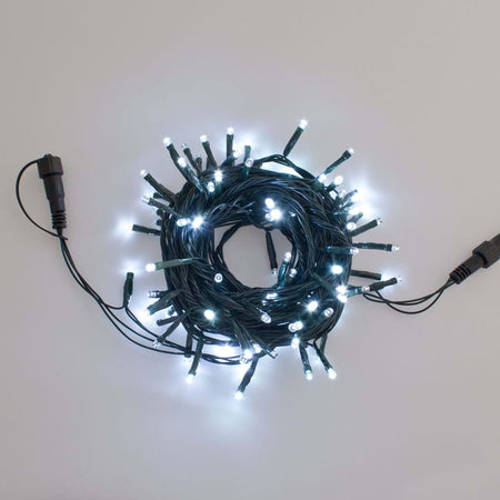 Luci di natale catena luminosa 100 led prolungabile fino a 50 mt per esterno