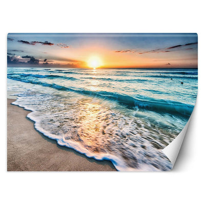 Carta Da Parati, Mare Spiaggia Onda Mare del Nord Tramonto