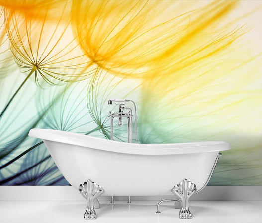 Carta Da Parati, Dente di leone colorato astratto