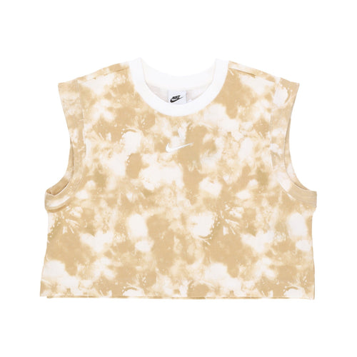 Nike Canotta Corta Donna Sportswear Wave Dye Cropped Tee Coconut Milk/sail da donna