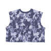 Nike Canotta Corta Donna Sportswear Wave Dye Cropped Tee Gridiron/diffused Blue da donna