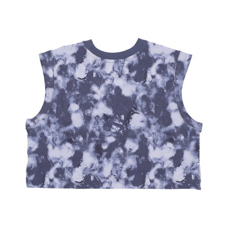 Nike Canotta Corta Donna Sportswear Wave Dye Cropped Tee Gridiron/diffused Blue da donna
