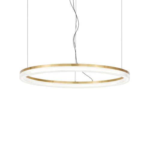 Lampadario A Sospensione Contemporaneo Crown Metallo Ottone Led 42W 3000K Ip20