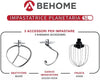 Behome Impastatrice Planetaria Professionale 5L Rosso | 6 Velocità, 2 fruste e 1 gancio per impastare