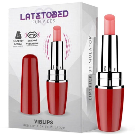 Vibratore rossetto LATETOBED VIBLIPS LIPSTICK STIMULATOR ROSSO