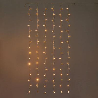 Tenda luminosa maxiled con filo trasparente per decorazioni natalizie