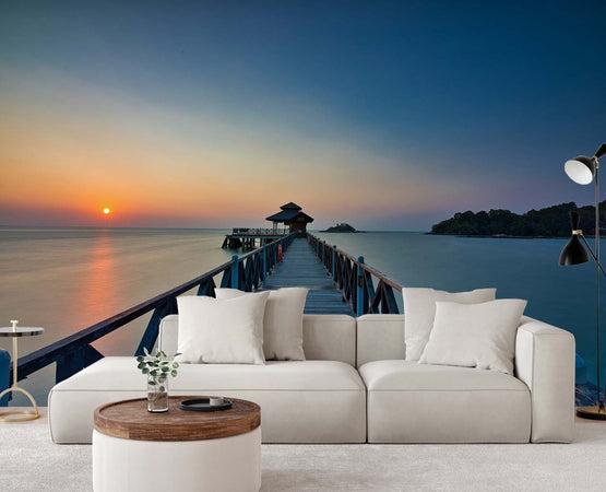 Carta Da Parati, Vista del sole al tramonto