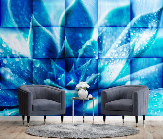 Carta Da Parati, Fiore blu