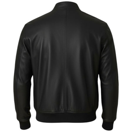 Markup giacca bomber nero in ecopelle MK24005