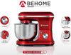 Behome Impastatrice Planetaria Professionale 5L Rosso | 6 Velocità, 2 fruste e 1 gancio per impastare