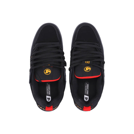 DVS Scarpe Skate Uomo Comanche 2.0+ Black/yellow/red Nubuck da uomo