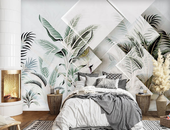 Carta Da Parati, Foglie 3D