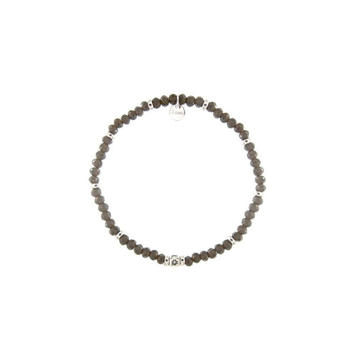 Rue des Mille - Braccialetto elastico pietre verdi Tangle