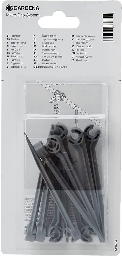 SUPPORTO TUBO MICROIRRIGAZIONE da 1/2 -GARDENA (1328-20) - -- PZ 25 FER 303736
