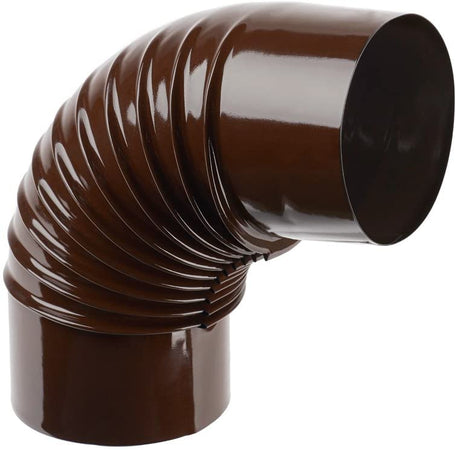 GOMITO STUFA LEGNA DIAM.CM 12 X 90 ° SMALTATO MARRONE LUCIDO DF 701558