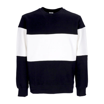 Nike Felpa Leggera Girocollo Uomo Club Plus Colorblock Crewneck Black/white da uomo