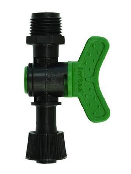 VALVOLA DERIVAZIONE TUBO GOCCIOLANTE MASCHIO E ATT. RAP. ø mm.16xM 1/2 -PZ 50