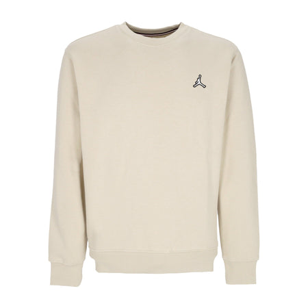 JORDAN Felpa Girocollo Uomo Essential Fleece Crewneck Rattan/white da uomo