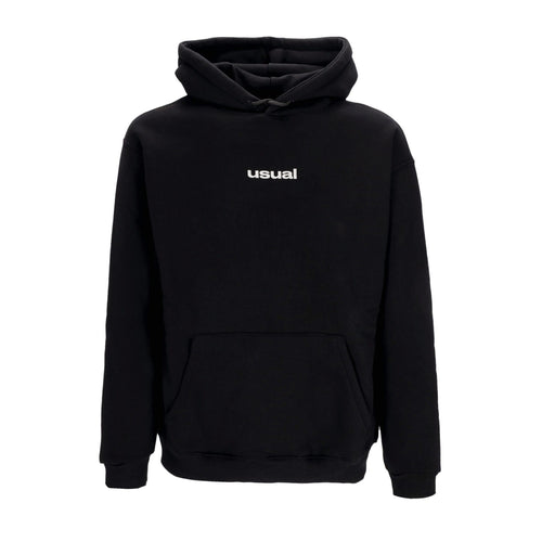 USUAL Felpa Cappuccio Uomo Crown Hoodie Black da uomo