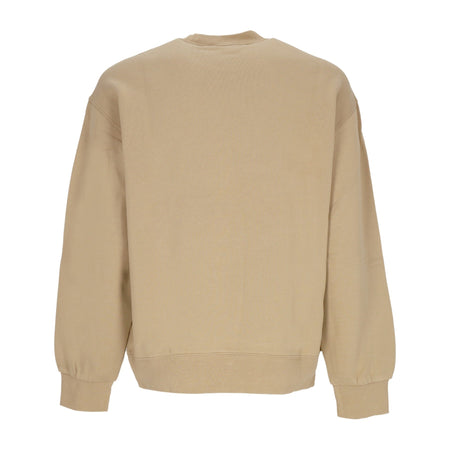 CARHARTT WIP Felpa Girocollo Uomo Heart Patch Sweatshirt Dusty H Brown da uomo
