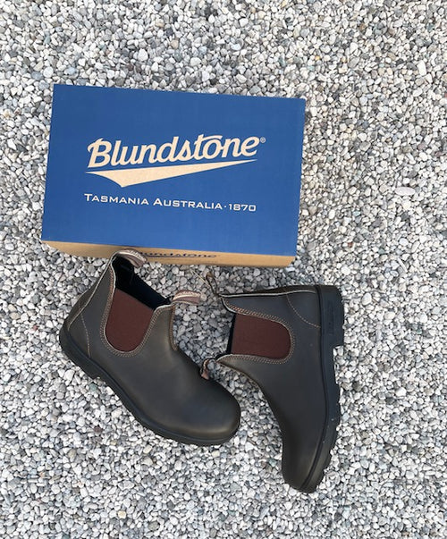 BLUNDSTONE 500 Stivaletto elasticizzato in pelle marrone