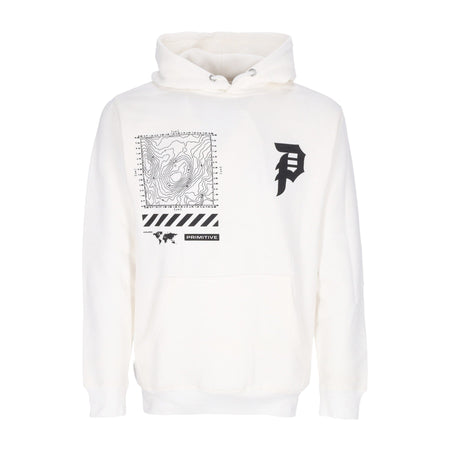 PRIMITIVE Felpa Cappuccio Uomo Mapping Dirty P Hoodie X Call Of Duty White da uomo