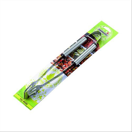 Accessori da barbecue set completo con pinza spazzola spatola forchettone spiedini in acciaio Inox