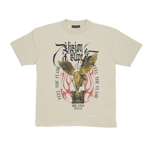 VISION OF SUPER Maglietta Uomo Rock Mather Tee Sand da uomo