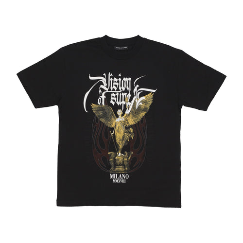 VISION OF SUPER Maglietta Uomo Rock Mather Tee Black da uomo