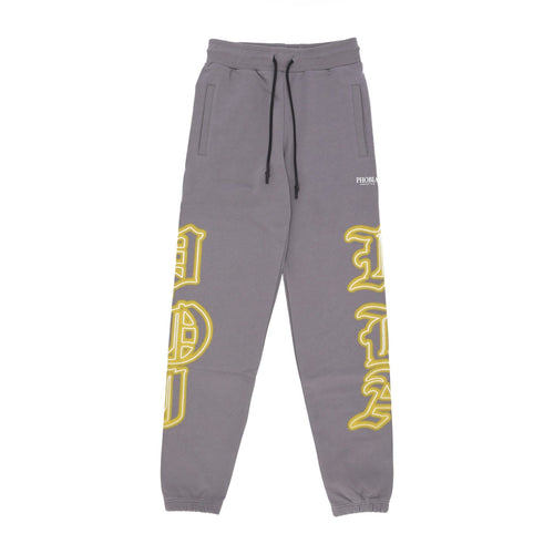 PHOBIA Pantalone Tuta Leggero Uomo Gothic Sk Print Pant Grey da uomo