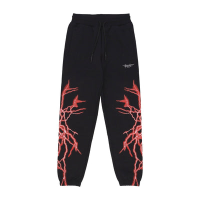 PHOBIA Pantalone Tuta Leggero Uomo New Lightning Pant Black/red da uomo