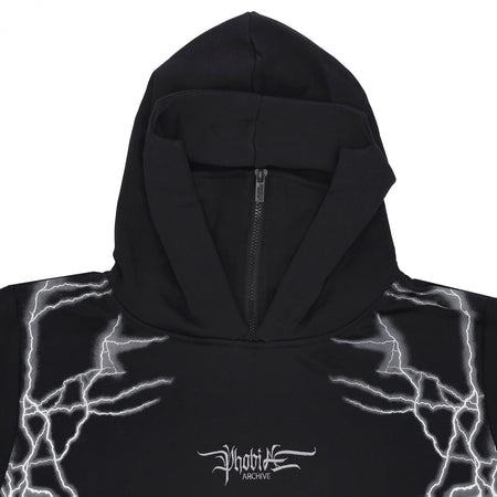 PHOBIA Felpa Leggera Cappuccio Uomo New Lightning Balaclava Hoodie Black/grey da uomo