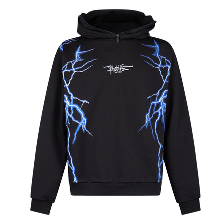PHOBIA Felpa Leggera Cappuccio Uomo New Lightning Balaclava Hoodie Black/blue da uomo