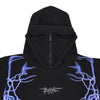 PHOBIA Felpa Leggera Cappuccio Uomo New Lightning Balaclava Hoodie Black/blue da uomo