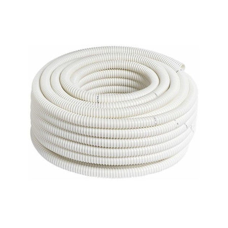 Tubo scarico condensa spiralato da 16/20mm colore bianco - 2mt