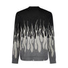 VISION OF SUPER Maglione Uomo Jacquard Flames Jumper Black/grey da uomo