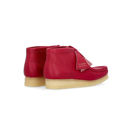 CLARKS Scarpa Lifestyle Donna W Wallabee Boot Berry Leather da donna