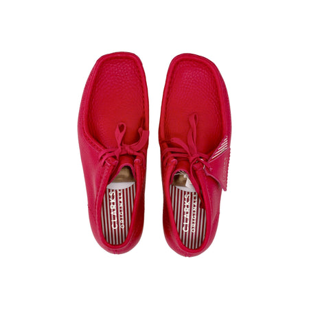 CLARKS Scarpa Lifestyle Donna W Wallabee Boot Berry Leather da donna