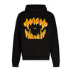 PHOBIA Felpa Leggera Cappuccio Uomo Mouth Print Hoodie Black/orange da uomo
