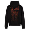 PHOBIA Felpa Leggera Cappuccio Uomo Mouth Print Hoodie Black/orange da uomo