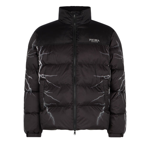 PHOBIA Piumino Uomo Puffy Jacket Black/grey da uomo