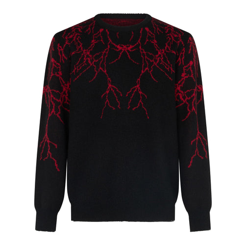 PHOBIA Maglione Uomo Lightning Jumper Black/red da uomo